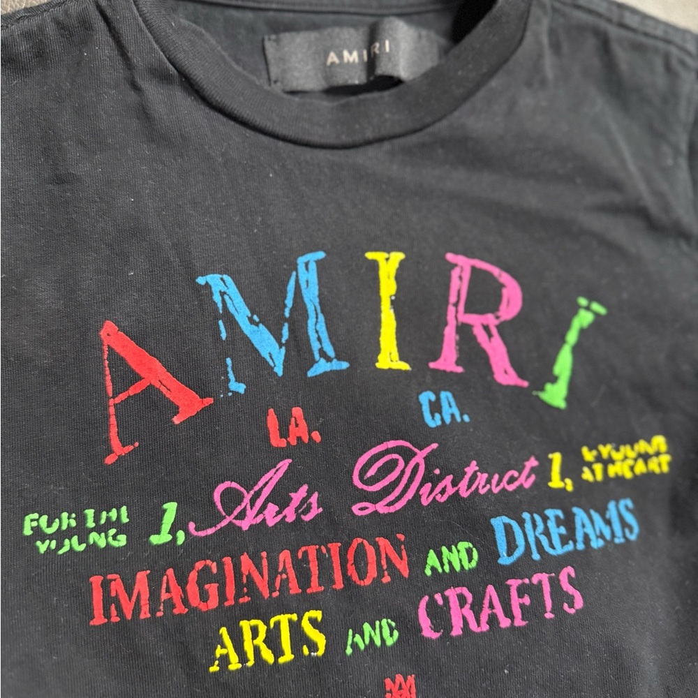 AMIRI Black and Red Artistic Expression Tee